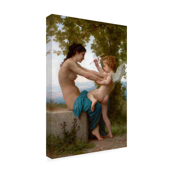 Bouguereau 'A Young Girl Defending Herself Against Eros' Canvas Art,16x24
